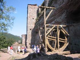 The wheel for pumping water