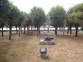 Abbey garden beside the river