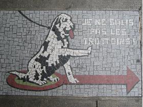 Je ne salis pas les trottoir!
