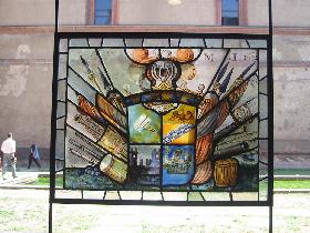 Stained glass window in the museum