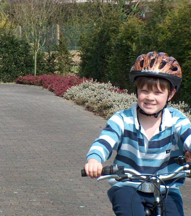 Maarten op de fiets