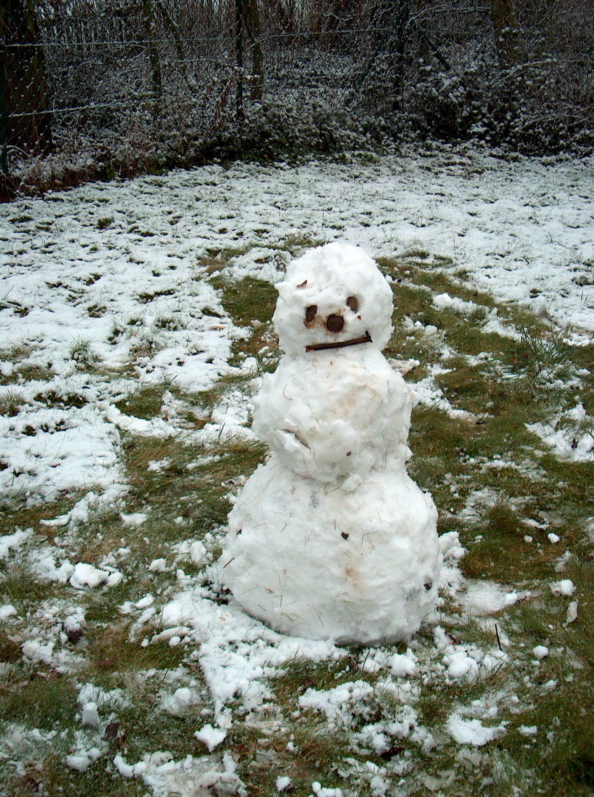 De Sneeuwman is klaar !