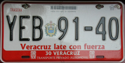 Placa actual / Current plate