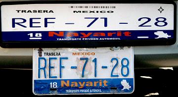 Both plates at once, American and European size Nayarit plates. Picture courtesy of Rickey Stein.