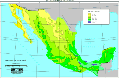 Distribuci�n de la Precipitaci�n en la Rep�blica Mexicana
