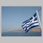 Flag on Blue Star Ithaki