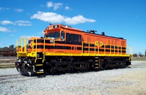 Gennesee & Wyoming tiene una activa participaci�n en Australia. En la foto, una Alco DL535 del Western Australia.