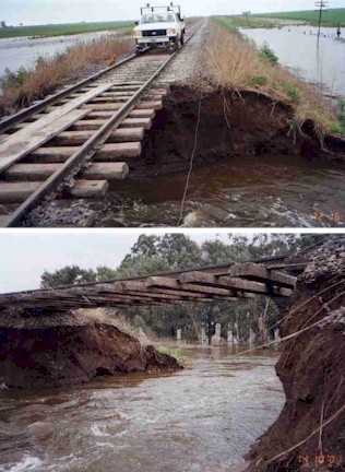 El puente de FEPSA literalmente desapareci� impisibilitando la circulaci�n. (Fotos: Cortes�a FEPSA)