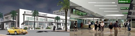 Exterior e interior de la est. Federico Lacroze, cuando concluyan los trabajos. (Fotos cortes�a Metrov�as)