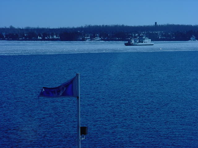 Cold day on Lake Champlain
