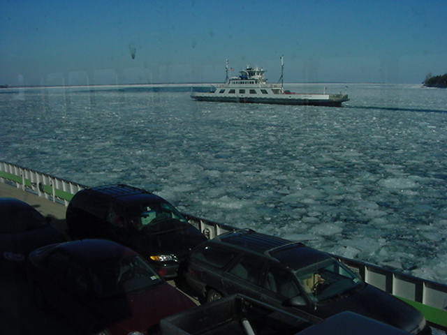 NY VT Ferry crossing GRAND ISLE