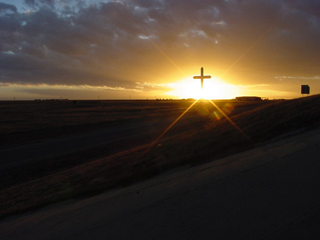 a huge billboard for jesus, tallest cross