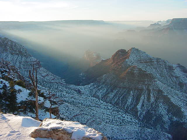 Grand Canyon in the Winter "christian postcard"