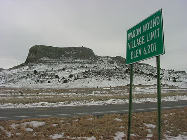 Wagon Mound is named for the Wagon Mound shaped Rock