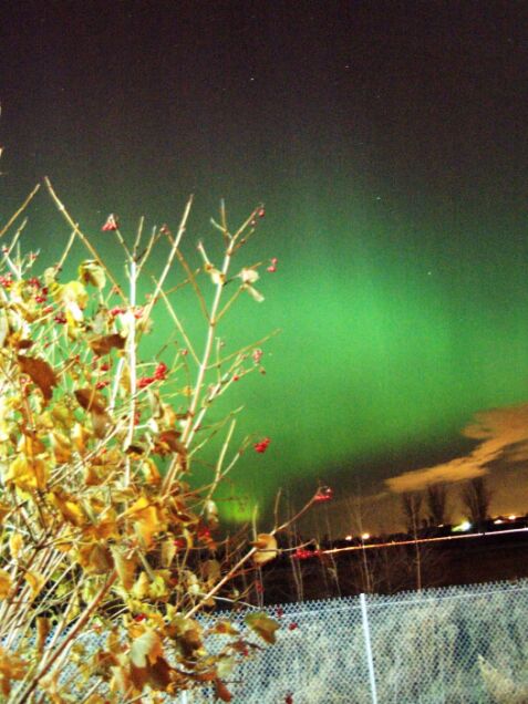 Massive green glow that lasted for about 15 minutes!&nbsp; Mike French aurora