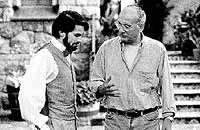 Olivier with director, Mario Camus