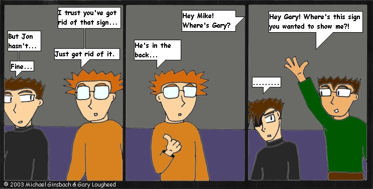 15/01/2003 - It's A Sign!