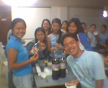 with CWTS classmates: all in blue!
