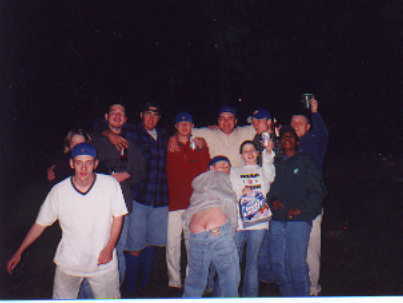 Theres us at Jims party.