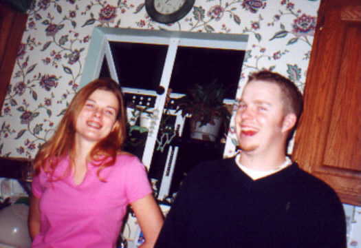 Theres Trav and Lacy at New Years.