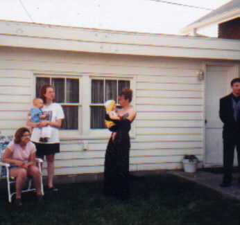 Amy holding her little neice.