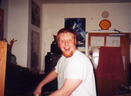 Theres my roommate for my freshman year at college, Chris.