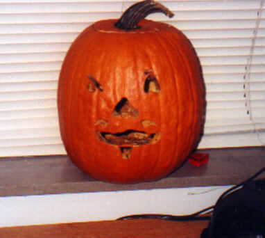 This is my awesome pumpkin that I carved.
