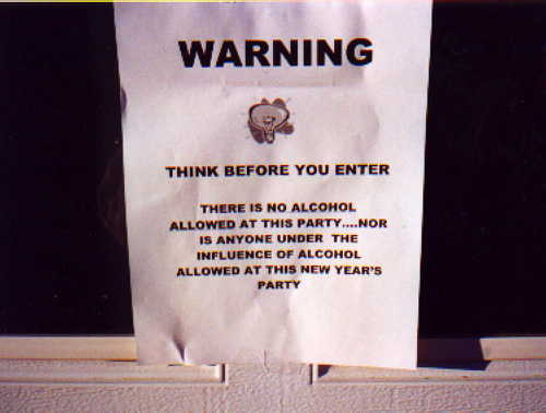 This is what people saw when they first pulled up to the New Years party....hahahahaha!