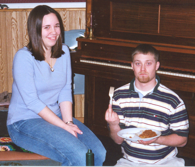 This is us at Joshs going away party at my house.