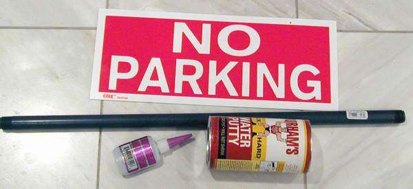 The raw materials I used to construct this prop
