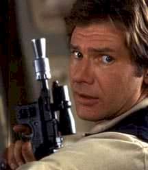 Han with his ROTJ model blaster