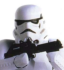 Stormtrooper showing off his ROTJ blaster.