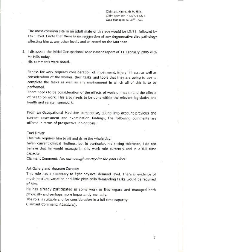 personal injury clinical