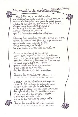 Encarte en el single 'Un ramito de violetas'