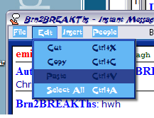 notice the inactive menu bar colors versus the active menubar colors and the selected menu items versus the nonselected menu items