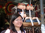 With funky tissue holders in Chatuchak Market, Bangkok