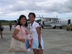Just before boarding the plane to Manila