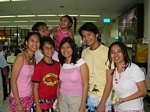At the airport, waiting for boarding