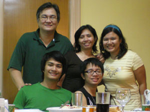 With my family