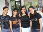 With some orgmates on Valentine's day - we didn't talk about our outfits!