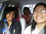 Driving back to school with classmates