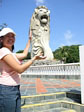 The huge merlion in Sentosa