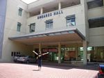 Posing in front of Sheares Hall, my on-campus dorm