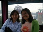 Riding the Harbourfront cable car with Mom