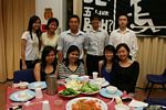 With some neighbors at my dorm's Chinese New Year formal dinner