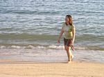 At Palawan Beach in Sentosa