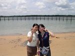 With Japanese student Chisako while resting in Pulau Ubin