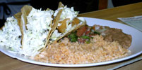 Here is one of Mi Casitas Specialties- the 3 Fish Taco Dinner, think it looks good, taste even better!