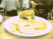 Hamburger & Fries an American classic, for here or to go!