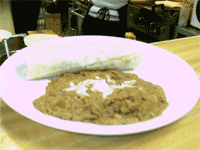 Just a simple (huge) burrito and beans.